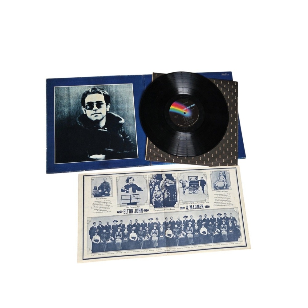 Elton John Madman Across The Water LP Vinyl MCA-2016 1973 Gatefold Booklet VG+